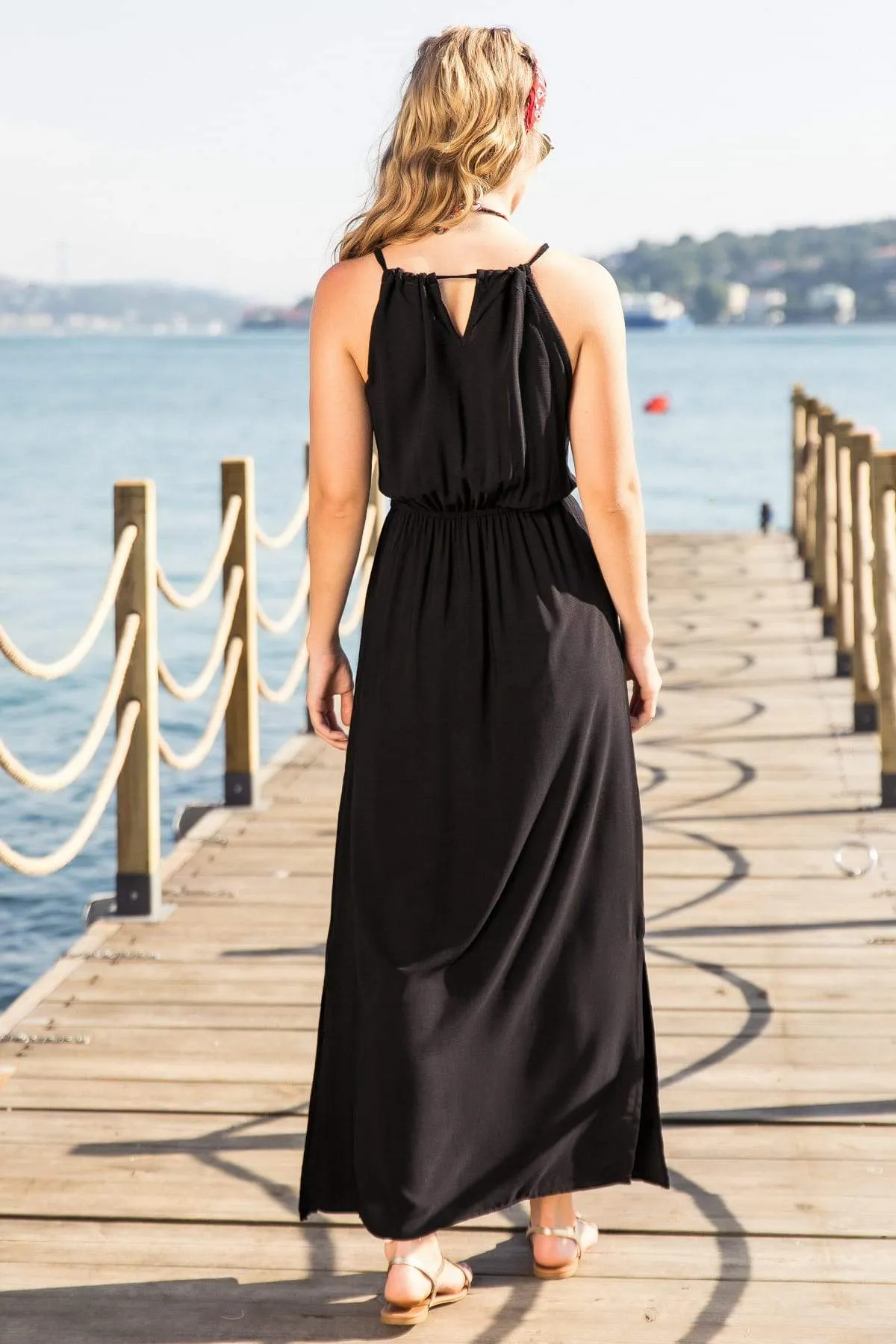 11519 Black Maxi Dress