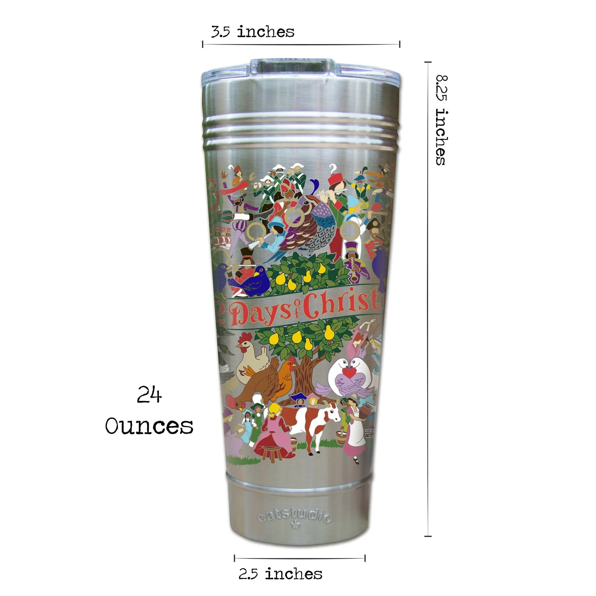 12 Days Of Christmas Thermal Tumbler
