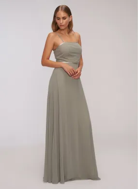 13501 Mint Green Chiffon Strap Dress