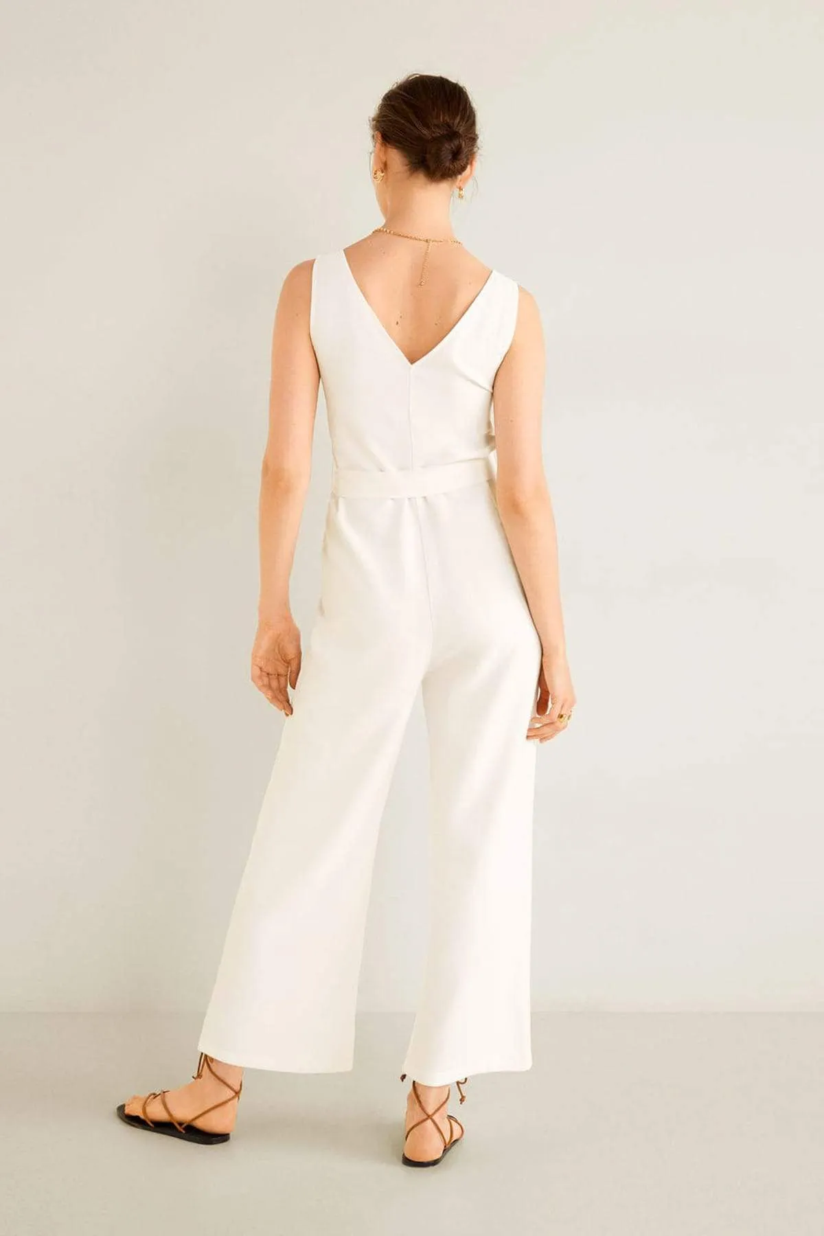 13708 Off White Long Jumpsuit