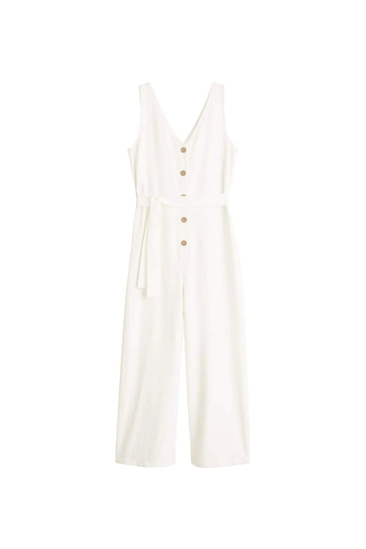 13708 Off White Long Jumpsuit