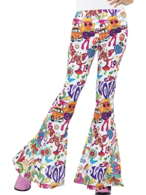 1970s Groovy Flared Trousers Ladies Costume Accessory