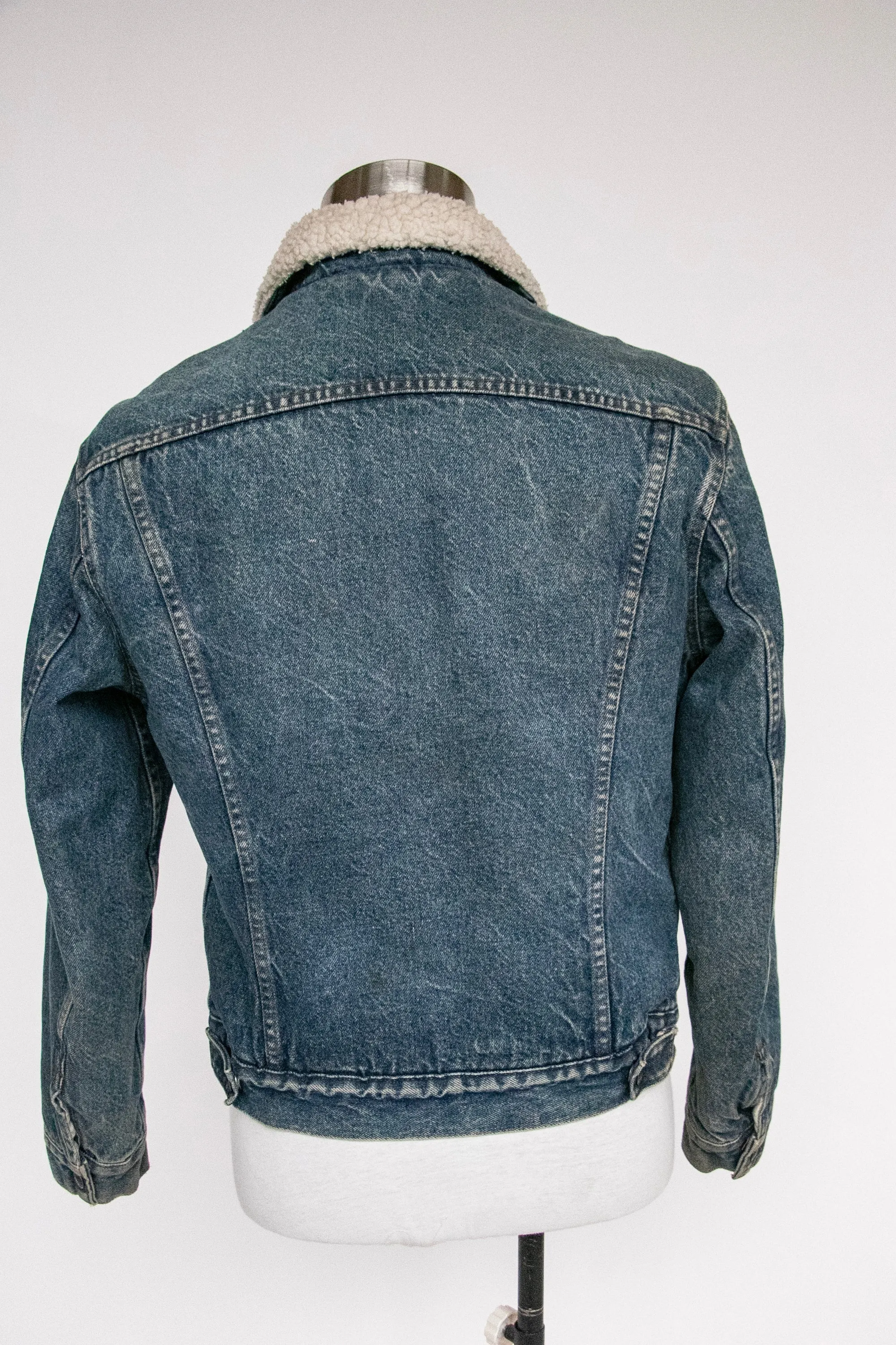 1980s Levi's Denim Sherpa Jacket Fleece M