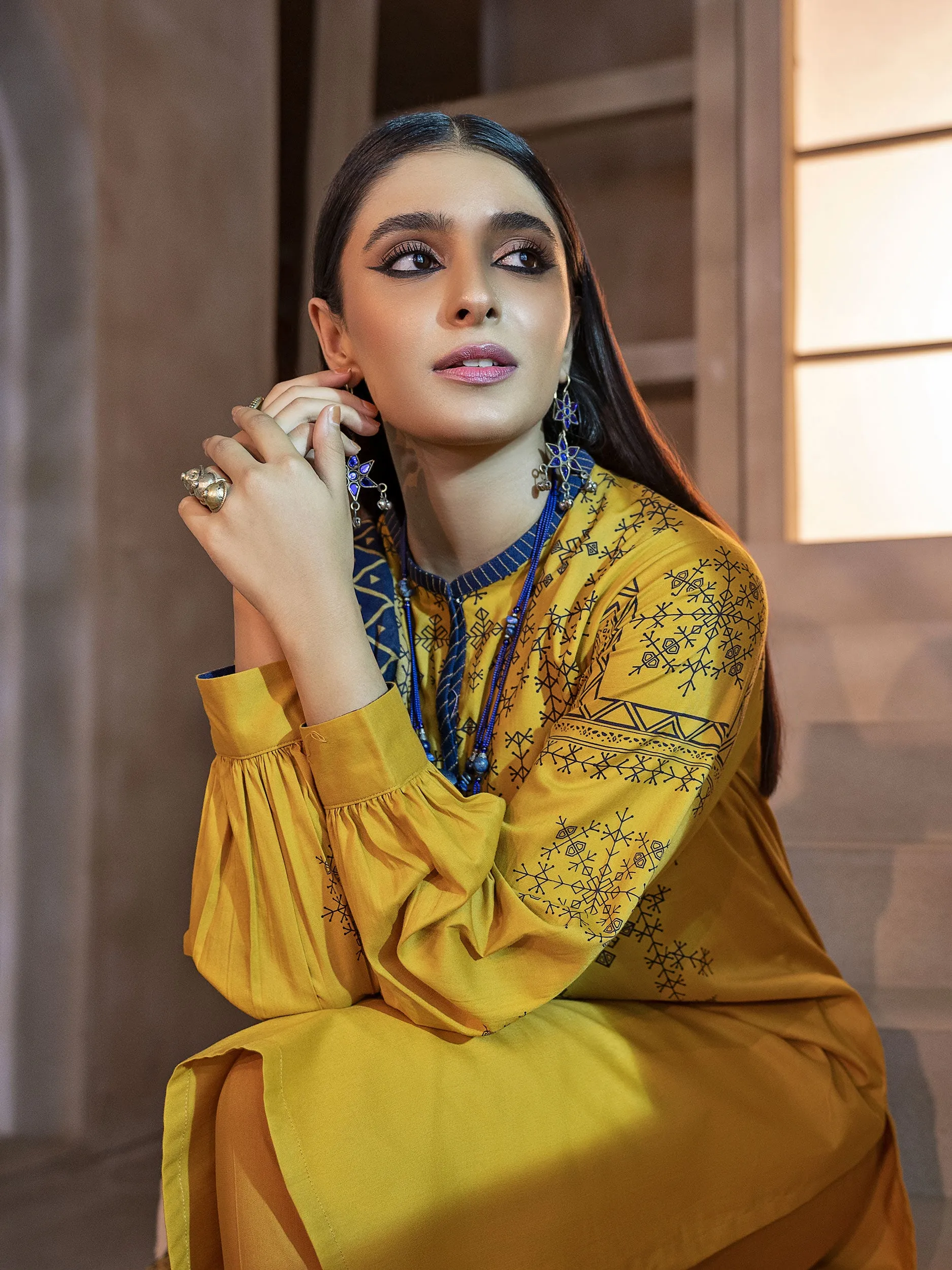 3 Piece Printed Cotton Suit