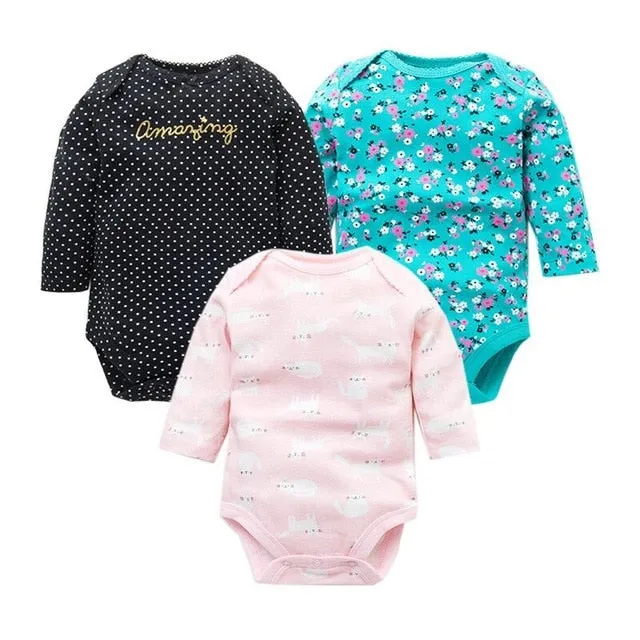 3pcs Baby Bodysuit 0-24M