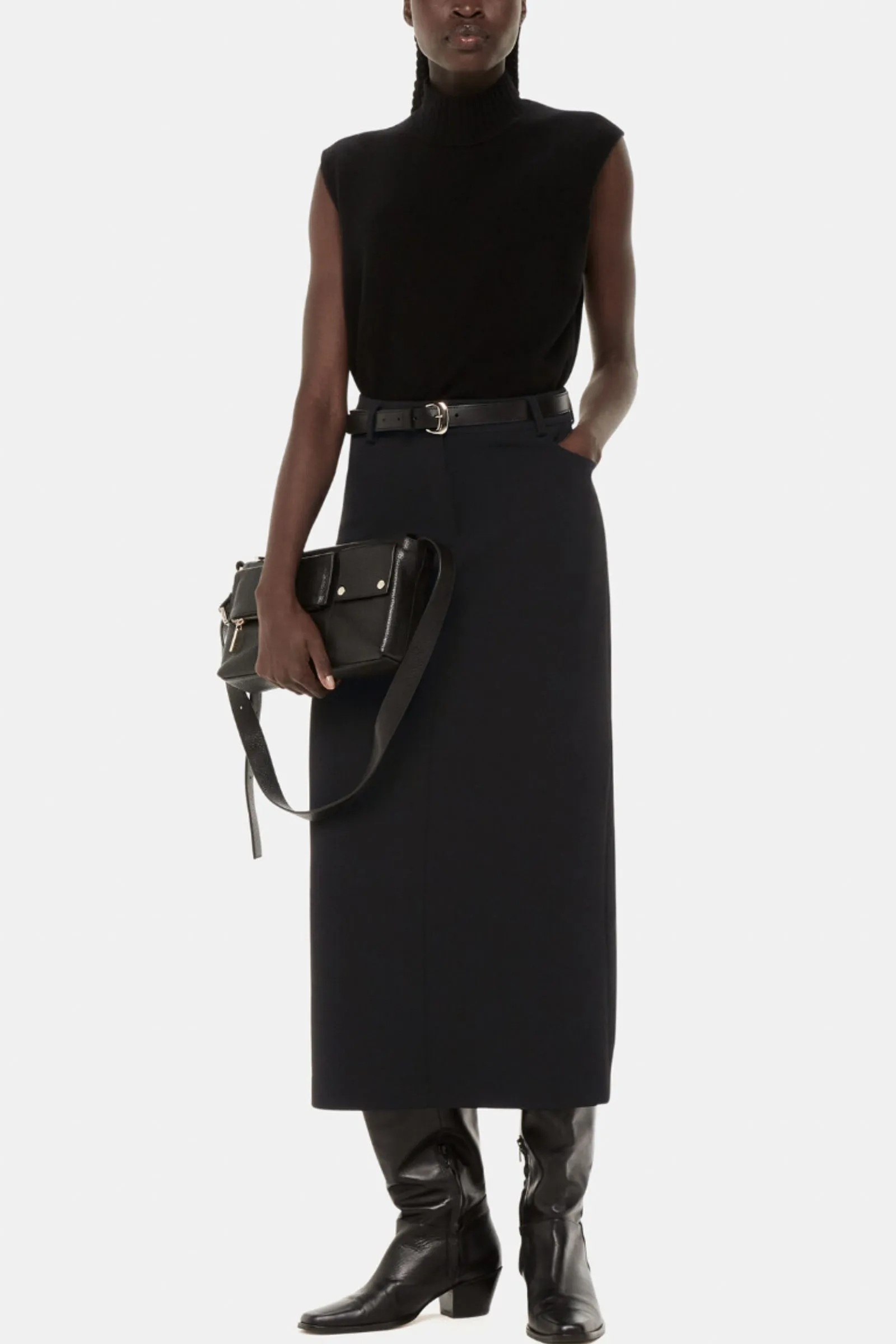 Abigail Tailored Midi Skirt