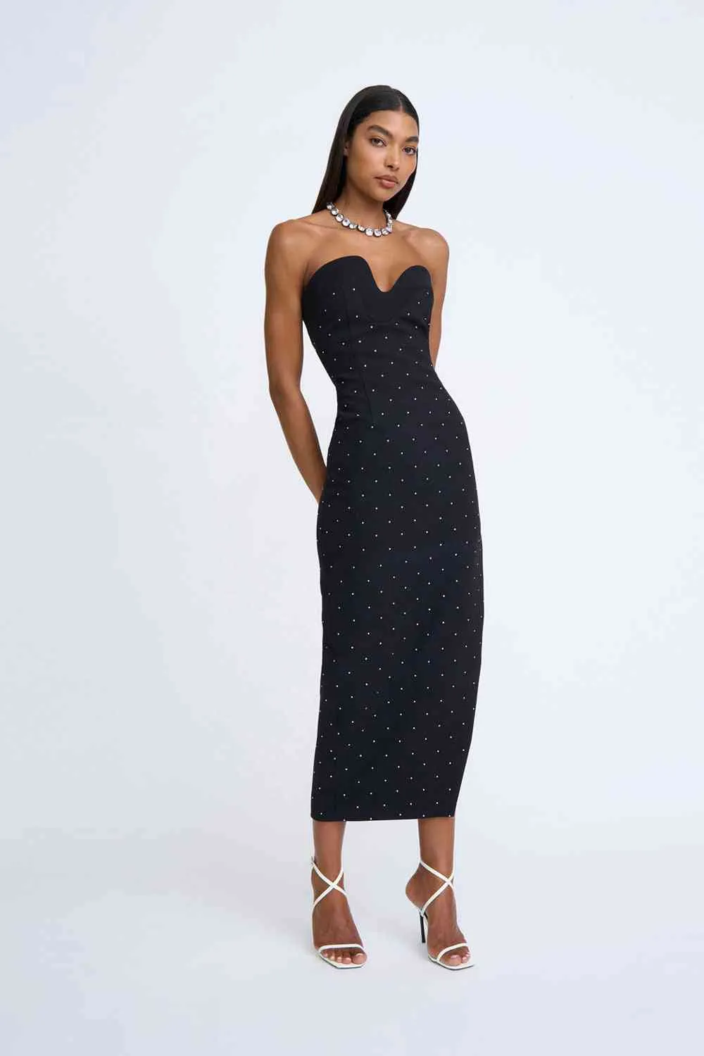 Afterglow Diamond Spot Midi Dress