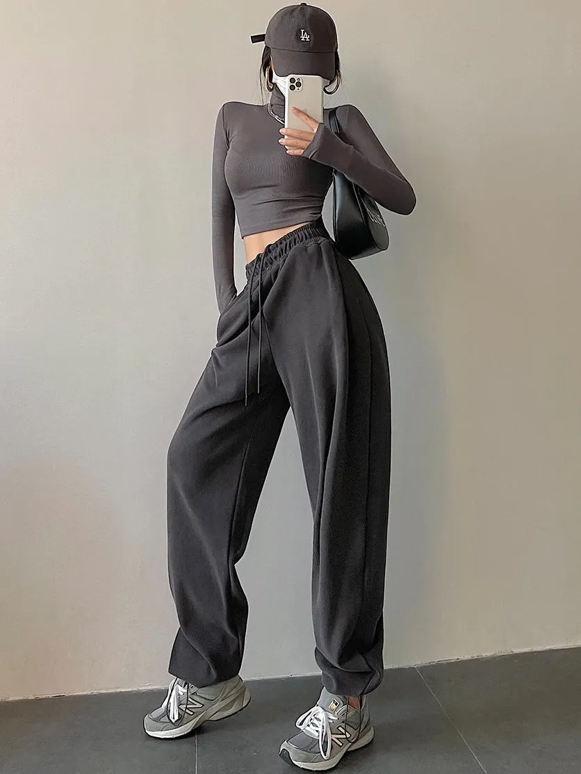 Alanna Solid Color Loose Baggy Sweats Sweatpants