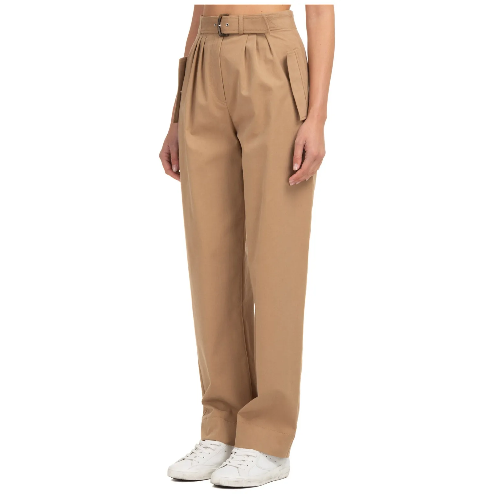 Alberta Ferretti High Waist Belted Cargo Pants