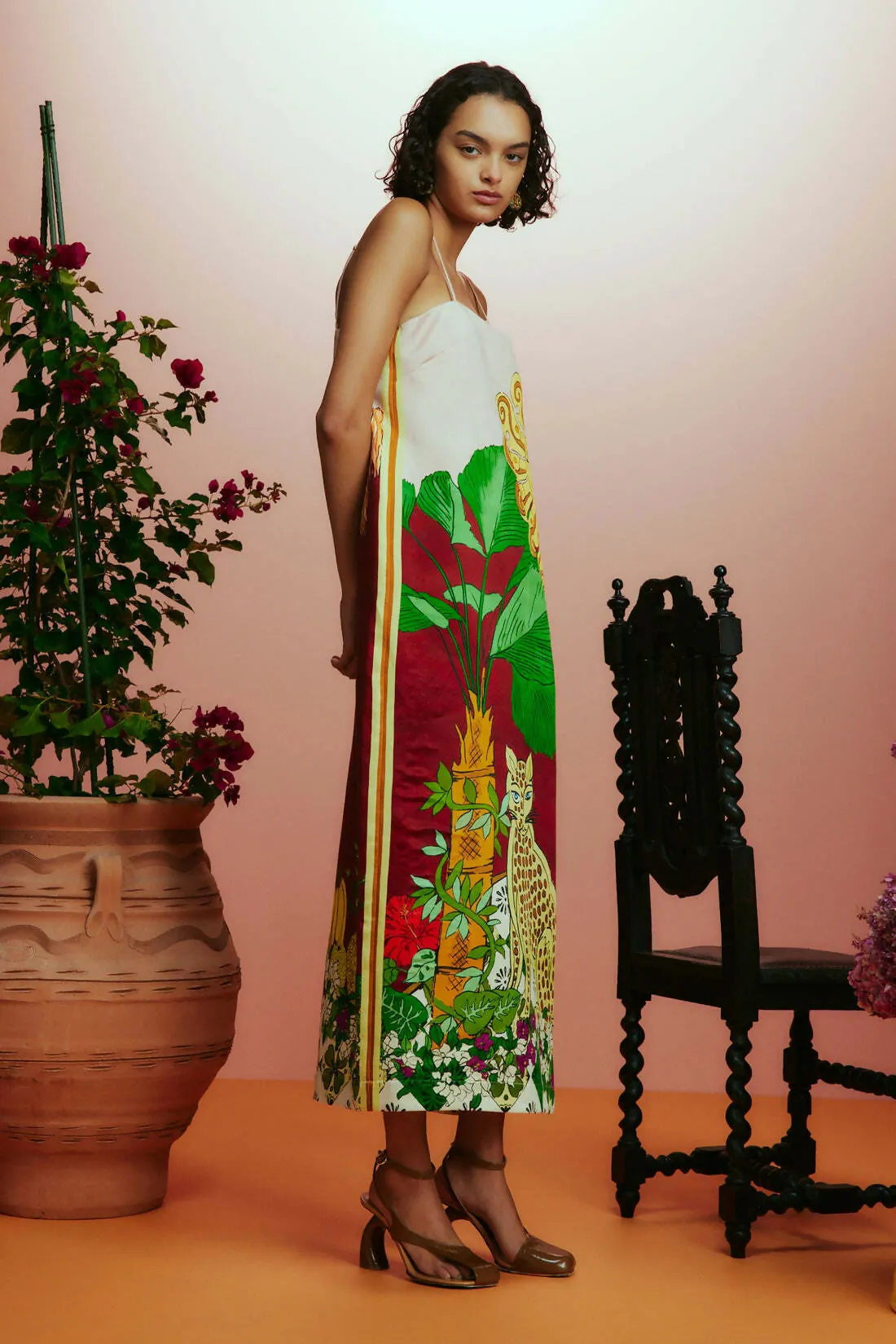 Alemais Tiger Slip Dress