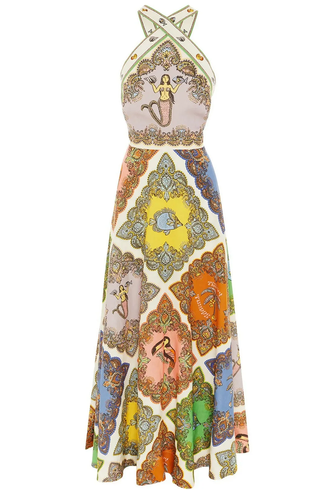 Alemais Trippy Troppo Halter Dress