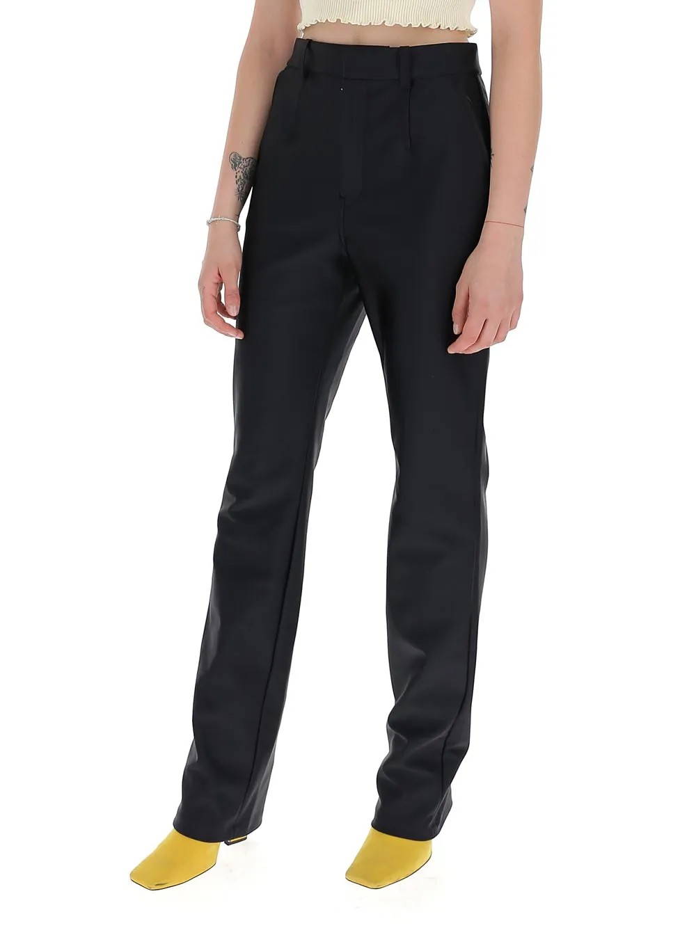 Alexander Wang High Waist Straight Leg Trousers