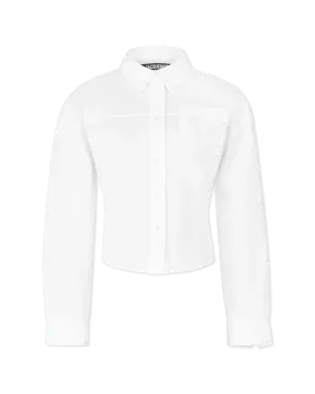 Aqua Back Cut-Out Blouse