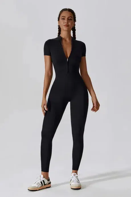 Aquilina – High-neck zip – All-in-one activewear