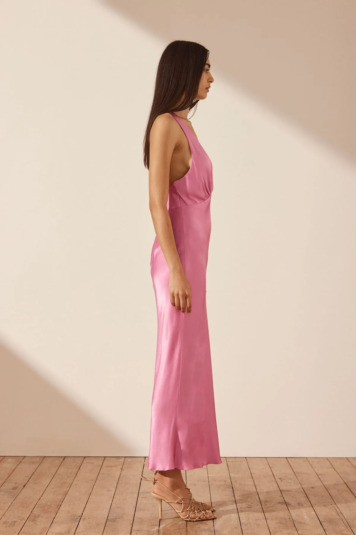 Arienzo Cross Back Midi Dress