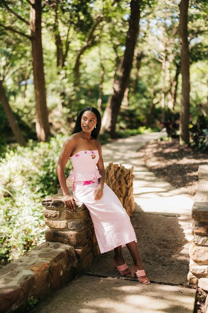 ARINA Skirt Set  - Light Pink by Fanm Mon