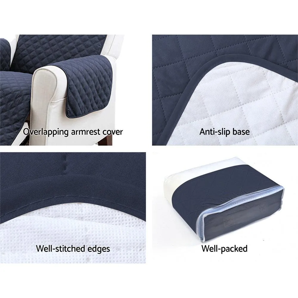 Artiss Sofa Cover Quilted Couch Covers Protector Slipcovers 3 Seater Dark Grey