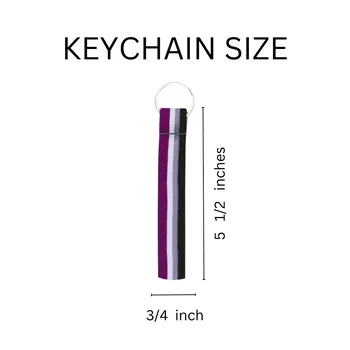 Asexual Flag Colored Lanyard Style Keychains