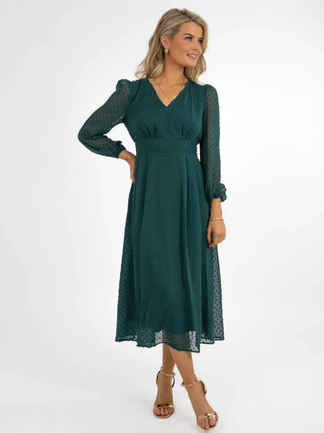 AUDREY MIDI DRESS (GREEN)