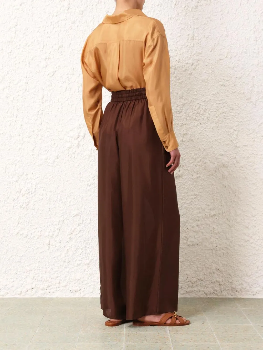 August Relaxed Silk Trousers