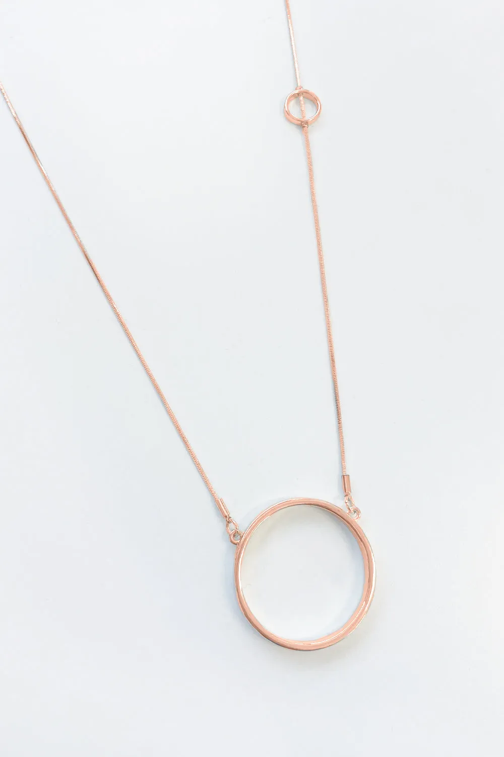 Aura Circle Necklace - Rose Gold