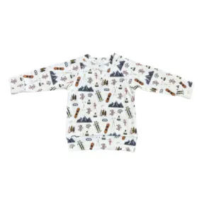 Baby Sprouts, Raglan Sweatshirt-Winter Ski