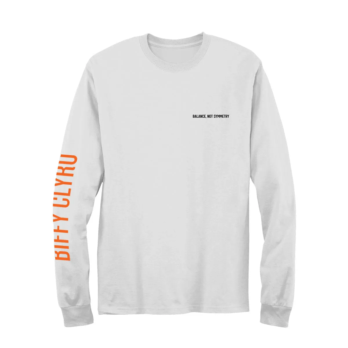 Balance Not Symmetry Long Sleeve T-shirt White