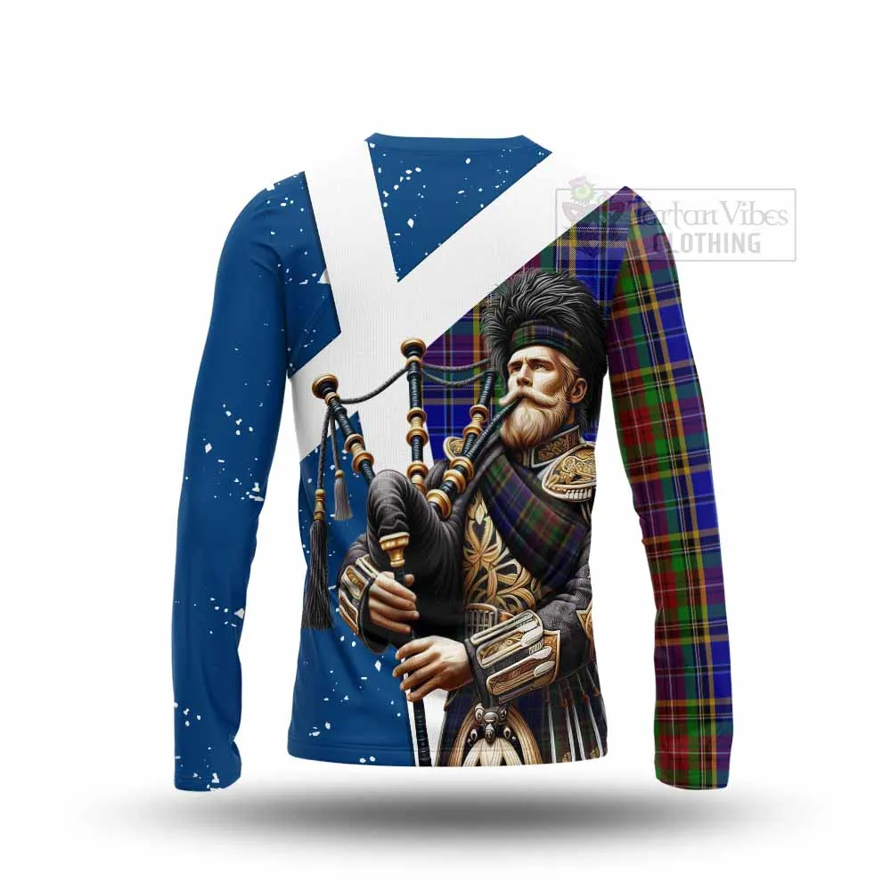 Beattie (Beatty) Tartan Long Sleeve T-Shirt with Family Crest Scottish Bagpiper Vibes