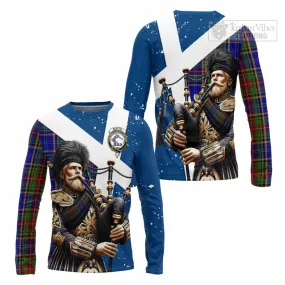 Beattie (Beatty) Tartan Long Sleeve T-Shirt with Family Crest Scottish Bagpiper Vibes