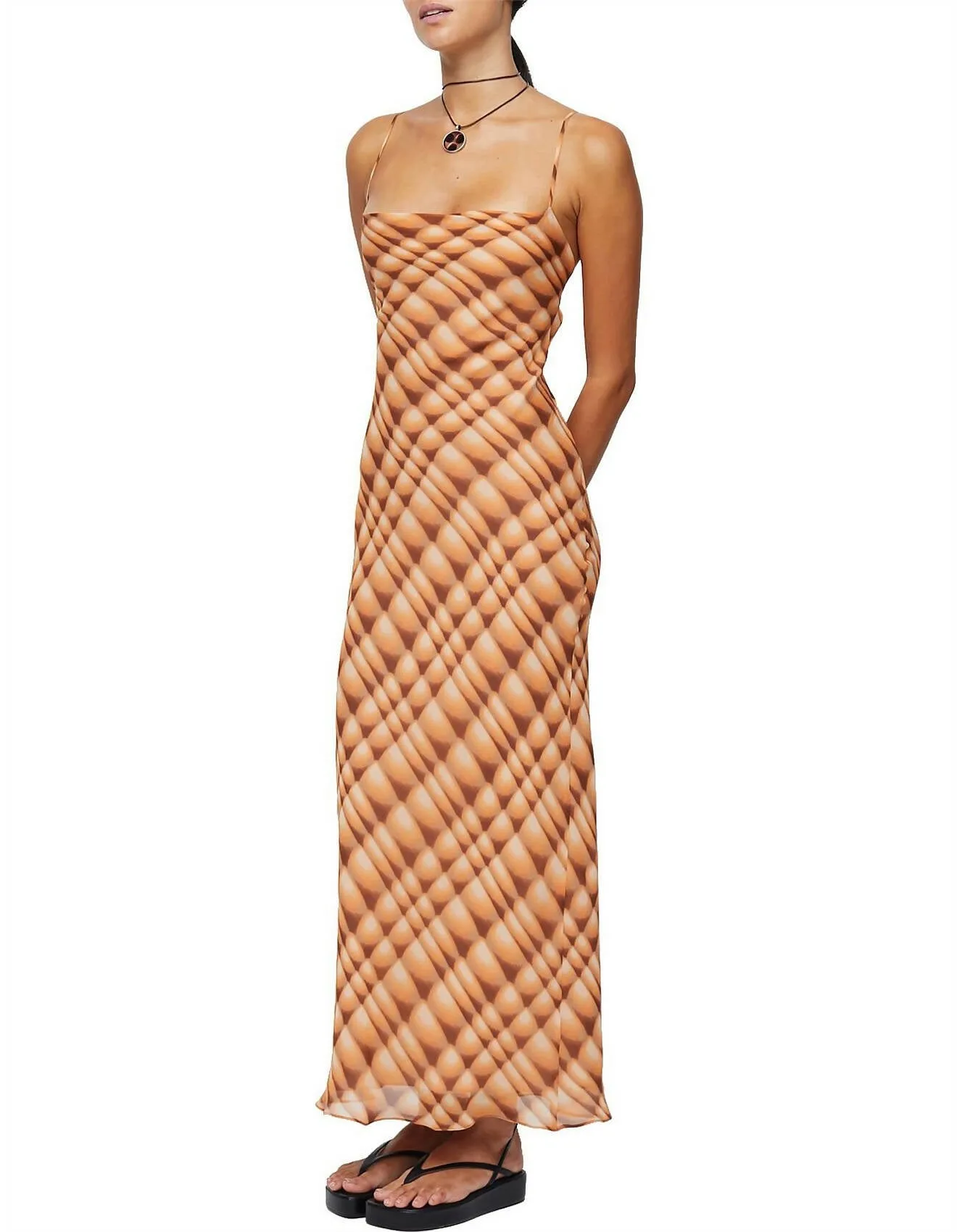 Bec & Bridge Soleil Slip Maxi Dress - Golden Hour Check