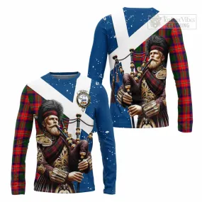 Belshes (Belsches) Tartan Long Sleeve T-Shirt with Family Crest Scottish Bagpiper Vibes