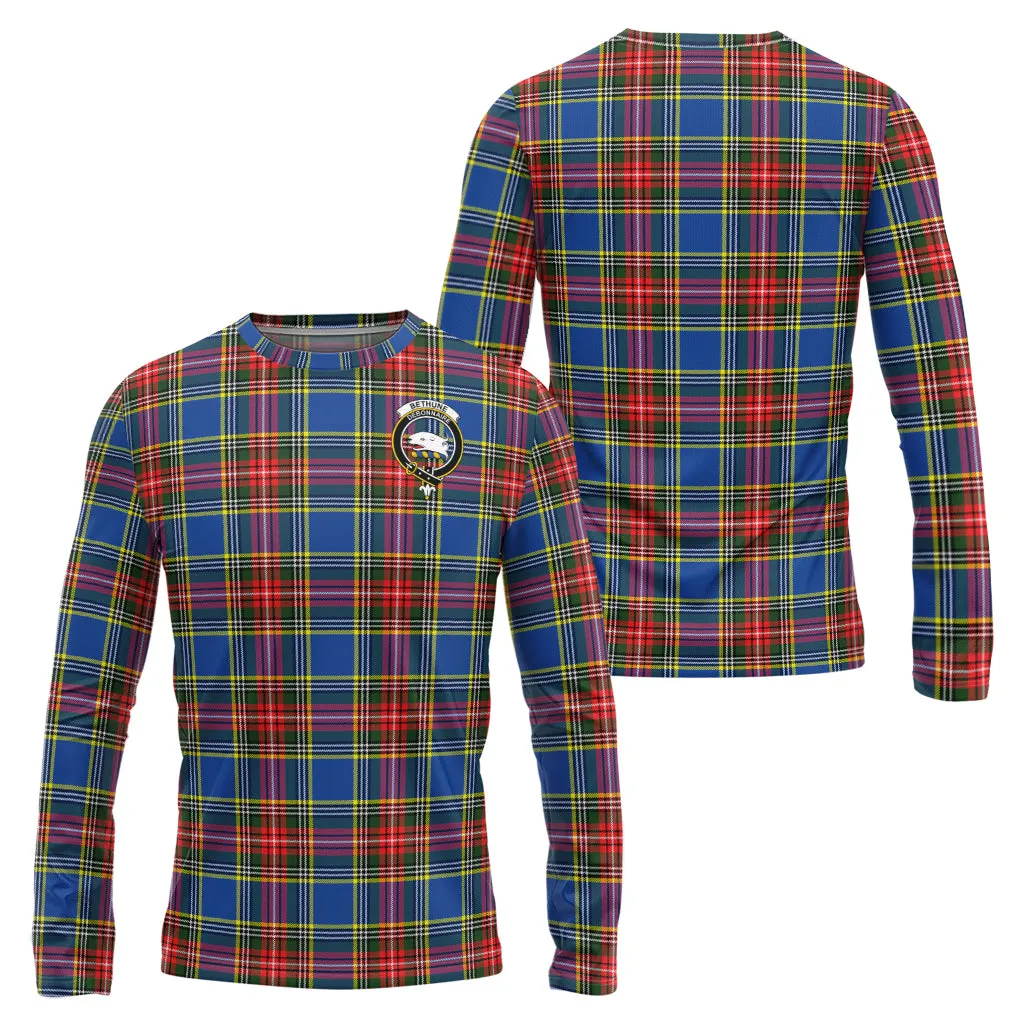 Bethune Tartan Long Sleeve T-Shirt with Family Crest
