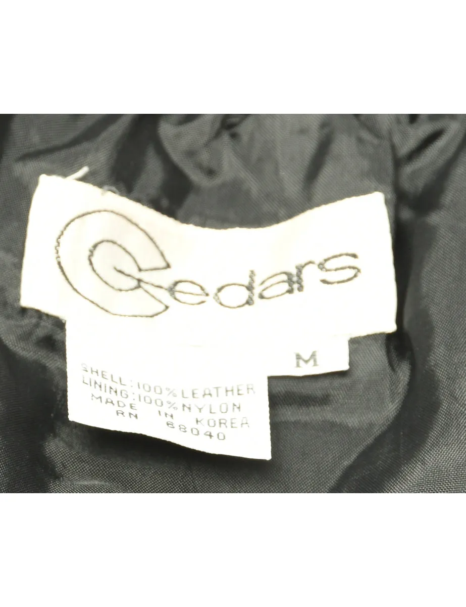 Black Suede Trousers - W26 L28