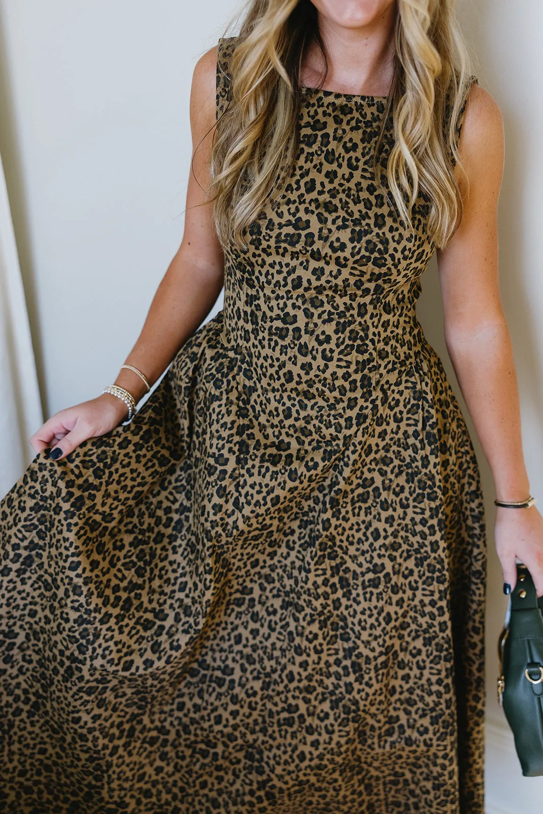 Brett Midi Dress - Leopard