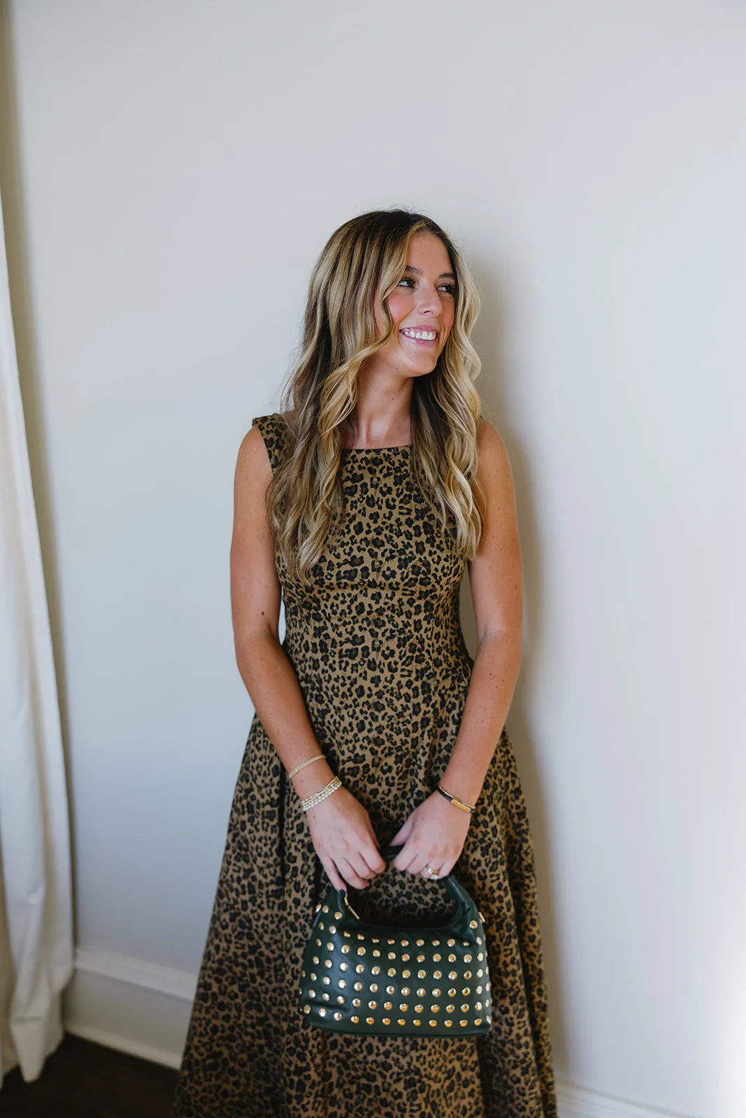 Brett Midi Dress - Leopard