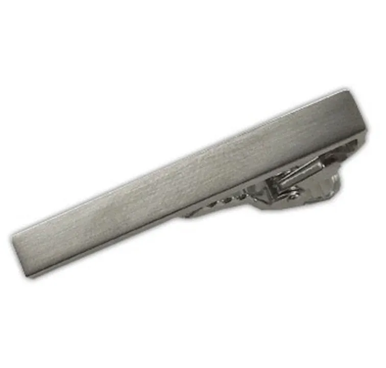 Brushed Silver 1.5" Tie Clip