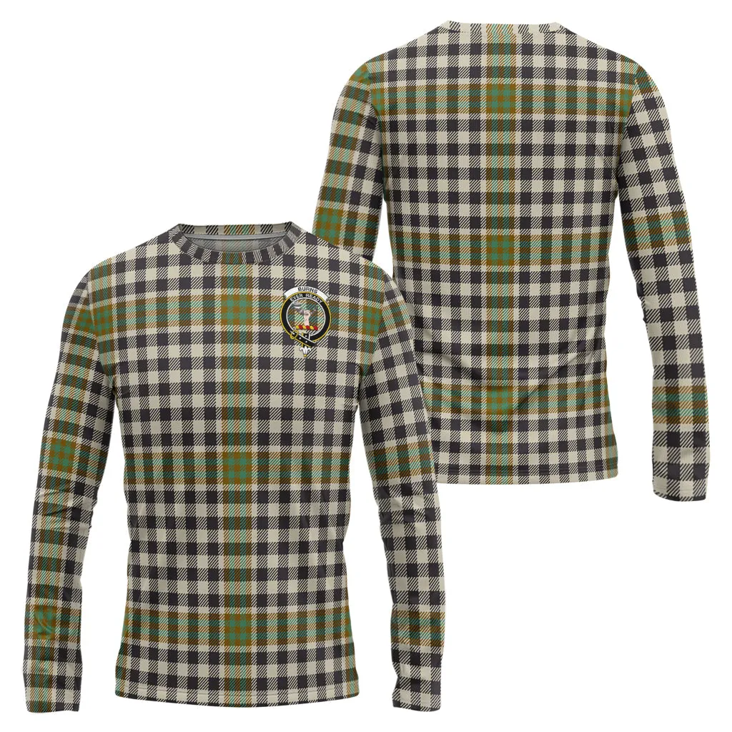 Burns Check Tartan Long Sleeve T-Shirt with Family Crest