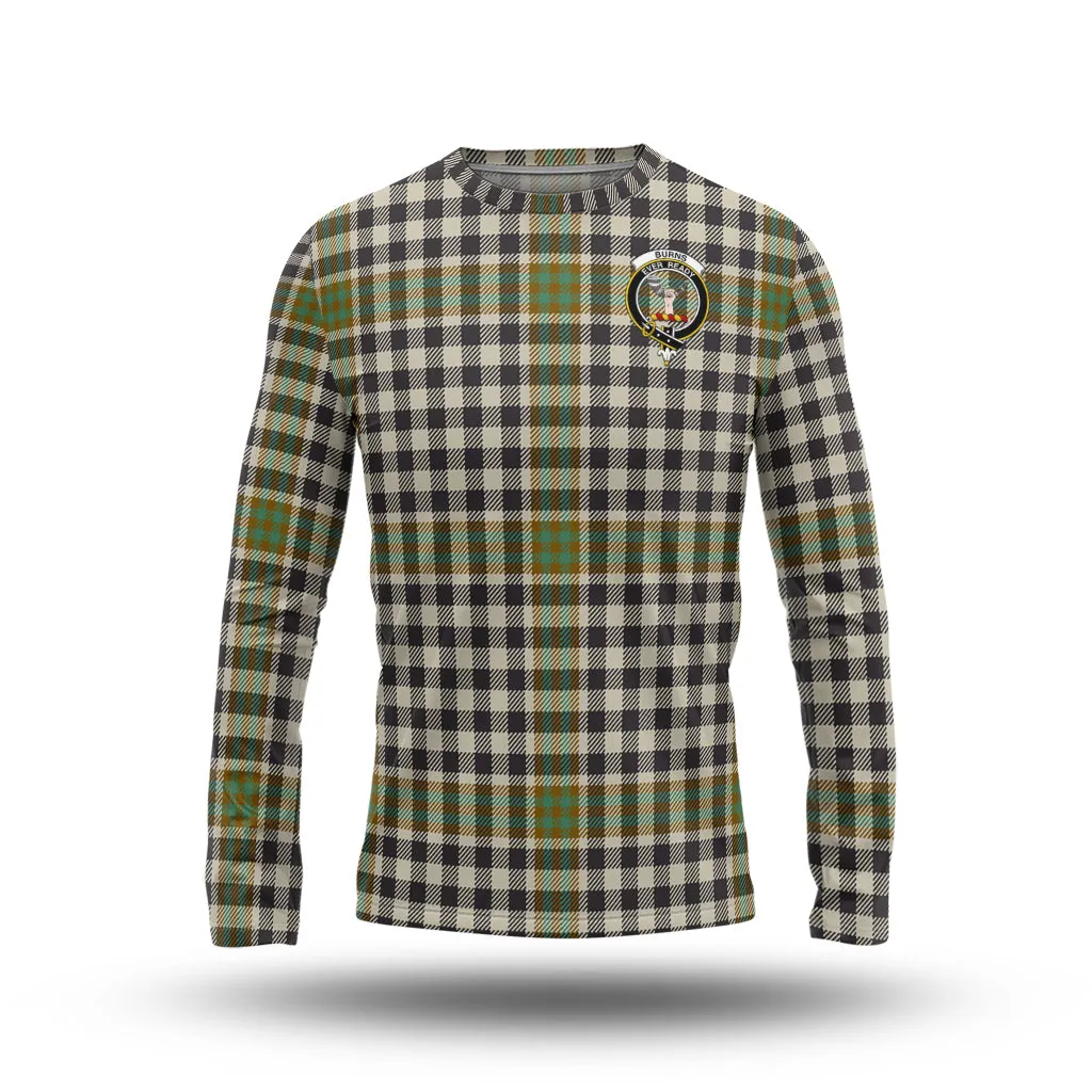 Burns Check Tartan Long Sleeve T-Shirt with Family Crest