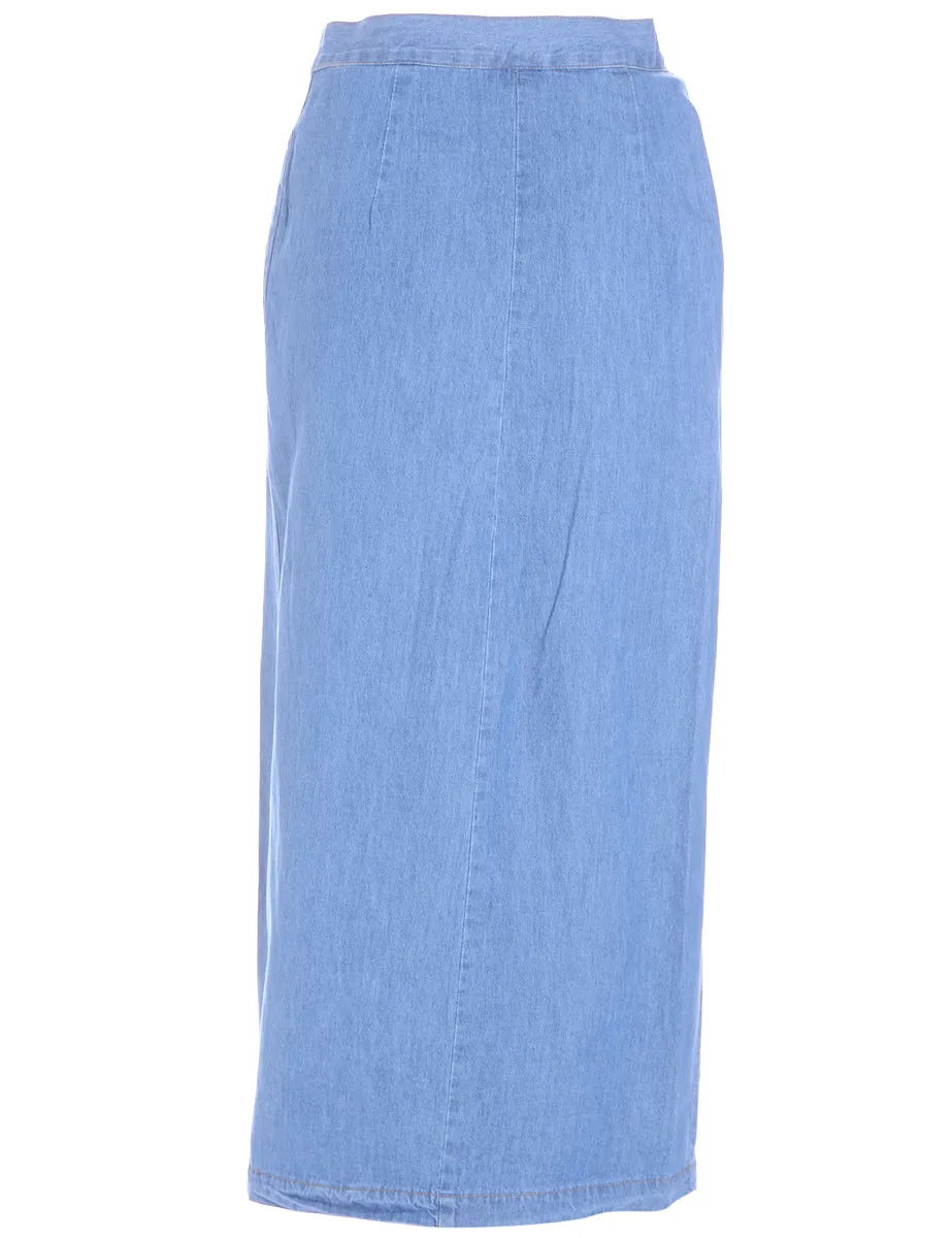 Button Through Midi Skirt