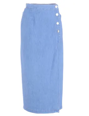 Button Through Midi Skirt