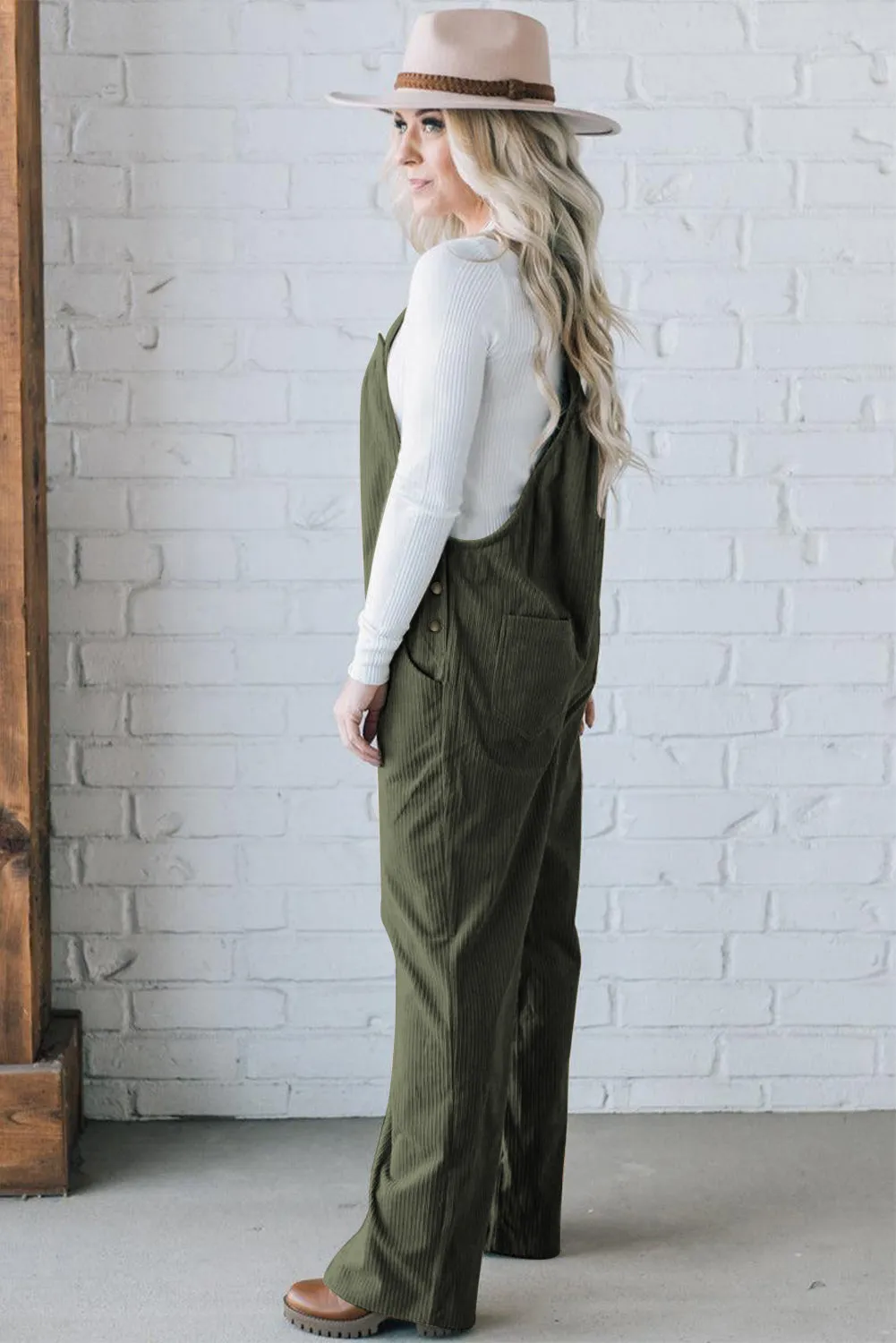 Casual Corduroy Jumpsuit