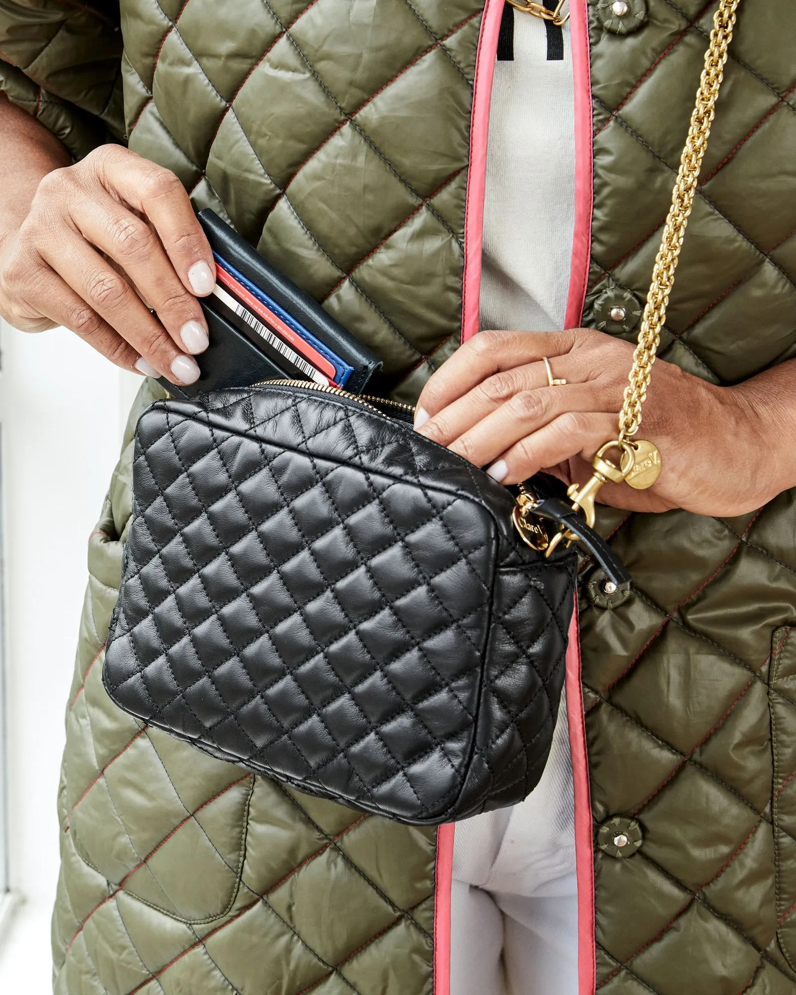 Clare V. - Midi Sac in Black Quilted Fantastic