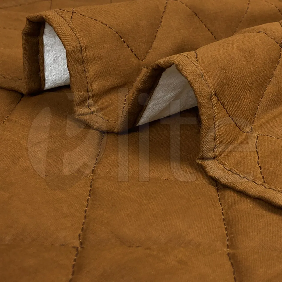 Cotton Quilted Sofa Cover – Copper Color
