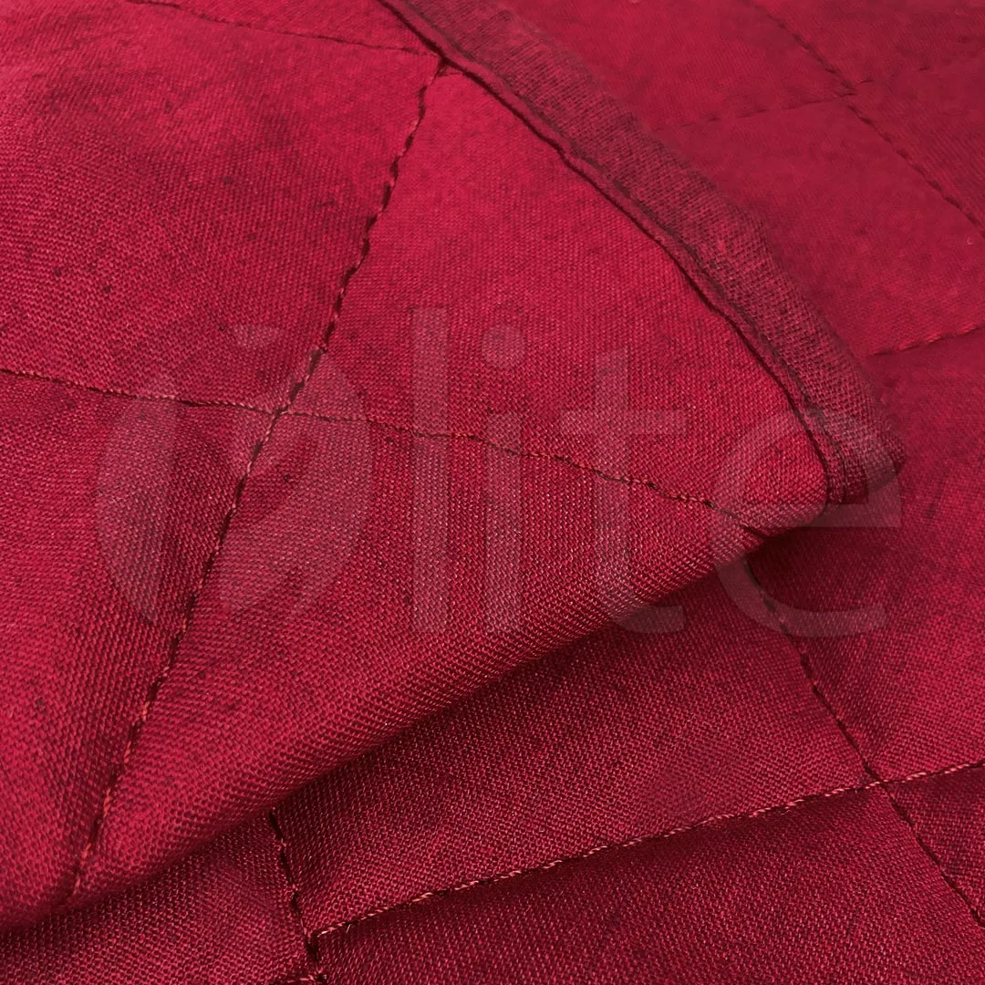 Cotton Quilted Sofa Cover – Maroon Color
