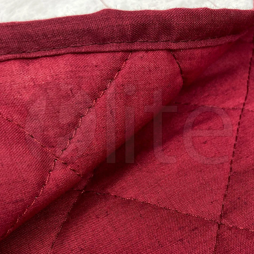 Cotton Quilted Sofa Cover – Maroon Color