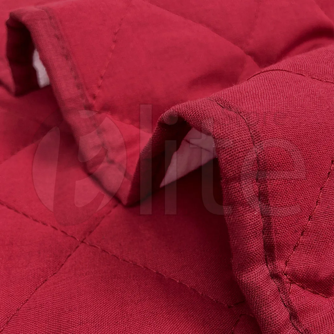 Cotton Quilted Sofa Cover – Maroon Color