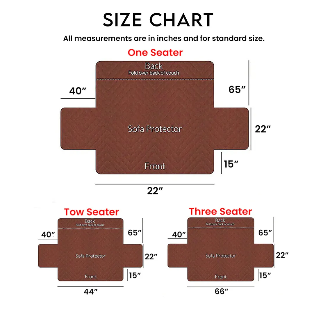 Cotton Quilted Sofa Cover – Maroon Color