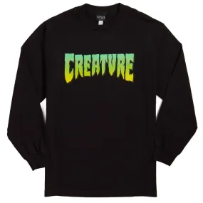 Creature Logo Long Sleeve T-Shirt - Black