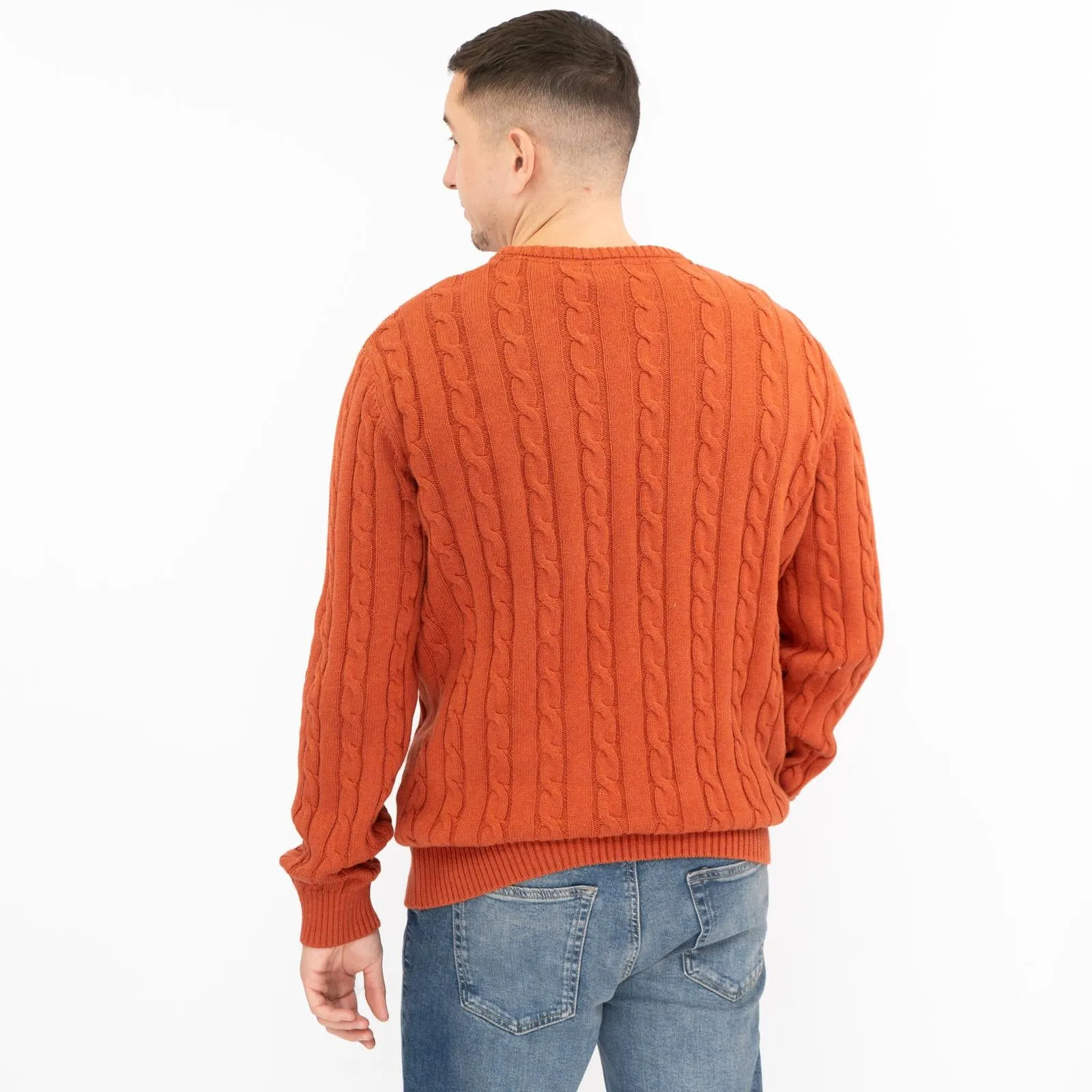 Crew Clothing Mens Oarsmen Midweight Cable Knit Jumper