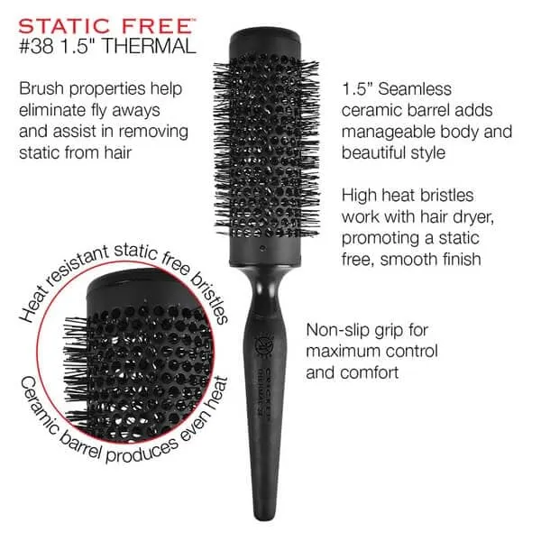 Cricket Static Free #38 1.5" Thermal Brush